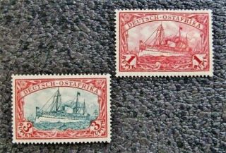 Nystamps German East Africa Stamp 39 41 Og H $60