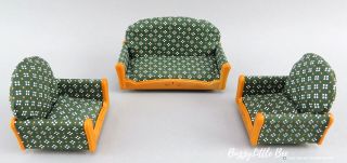 Calico Critters Living Room Couch & Chairs Furniture Dollhouse Accessories