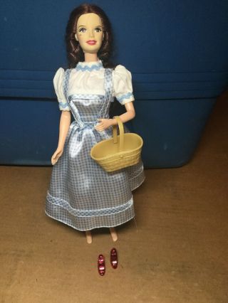 Mattel Barbie Wizard Of Oz Dorothy Doll With Basket And Red Shoes