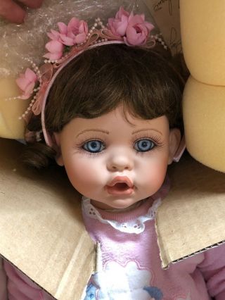 19” Heirloom Dolls Fayzah Spanos Limited “peek A Bo Peep” Adorable Baby W/