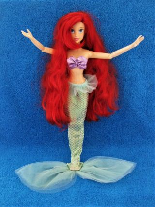 Disney Princess Ariel Singing 16 " Jointed Doll W/outfit My Little Mermaid -