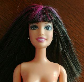 Barbie Doll Nude - Raquelle Fashionista - Pink Streak Hair - Jointed Arms - Cute
