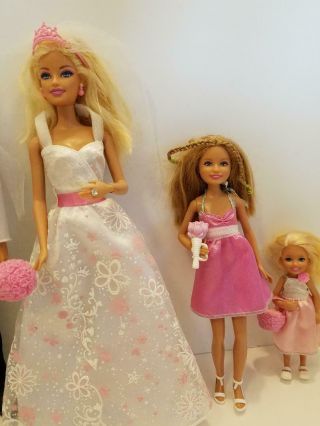 Mattel Barbie I Can Be A Bride Wedding Day Set 2012 Ken - Barbie - Chelsea - Stacie 3