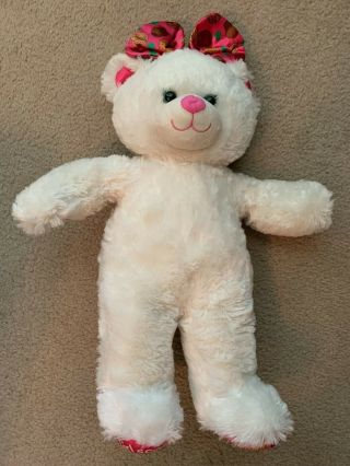 Build A Bear Bab Girl Scout Cookie Pink Bow Samoa White Plush Stuffed Animal