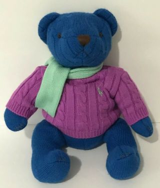 Ralph Lauren Polo Knit Plush Teddy Bear 2004 Sweater Scarf Fragrance