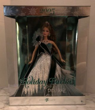 Mattel 2005 Holiday Barbie Christmas Xmas Bob Mackie Sear’s Exclusive Green Gown