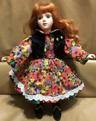 Paradise Galleries Western " Oh Susannah " Musical Collector Doll By Cindy Shafer