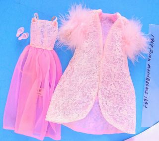 1967 Barbie Outfit 1691 Pink Moonbeams Nightie Set