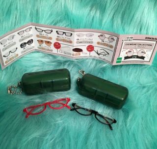 Bjd Glasses For Small 1/3 Sd.  Red Pair And Black One.