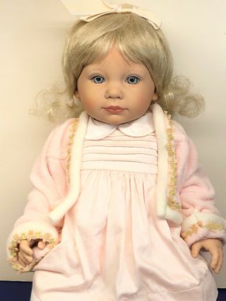 18” Effanbee Vinyl Doll “blush & Bashful” Adorable Blonde Baby Girl