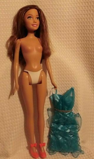 Barbie Doll 28 " Just Play Best Fashion Friend Doll Brunette W/ Dress
