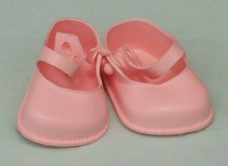 Vintage Cinderella Doll Shoes Pink Colour Size 01 Pedigree Hardplastic Dolls