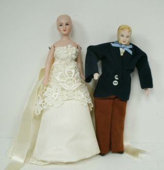 Dollhouse Man And Woman Dolls 6 Inches Very Detailed