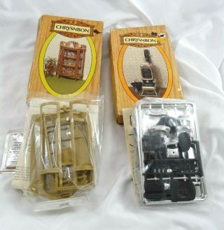 Chrysnbon Heritage In Miniatures 2 Plastic Dollhouse Furniture Kits Stove Cabine