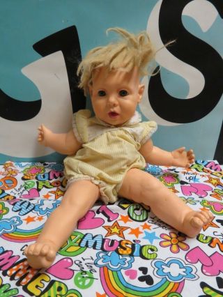Hasbro J Turner Baby Doll 1984 Blonde Needs Tlc 20” Please Read