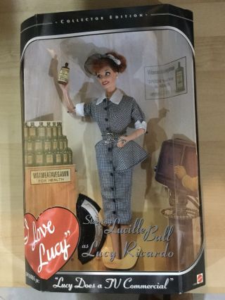 Collector Edition " I Love Lucy " Barbie Doll 1997 Lucy Does A Tv Commercial Nrfb