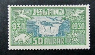Nystamps Iceland Stamp C7 Og H $60
