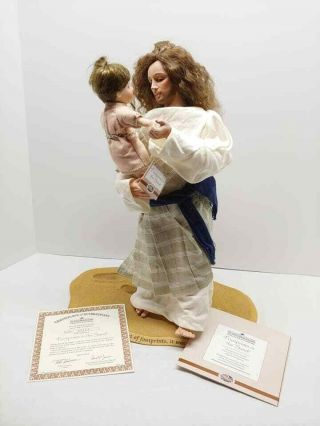 Ashton Drake Footprints In The Sand Christian Porcelain Doll With