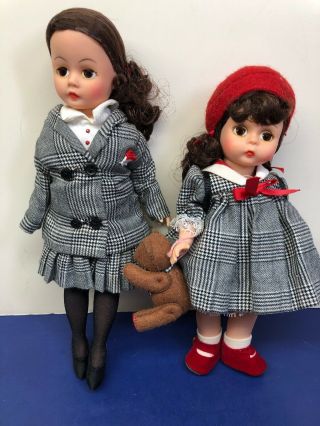9” & 8 " Madame Alexander Doll Wendy “mommy And Me On The Go” Set Of 2 No Box