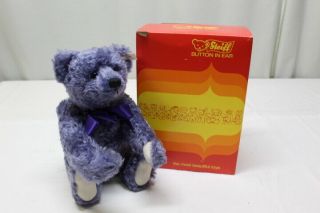 Steiff Knopf Im Ohr (button In Ear) Teddy Bear Purple 11 " Tall W/ Box