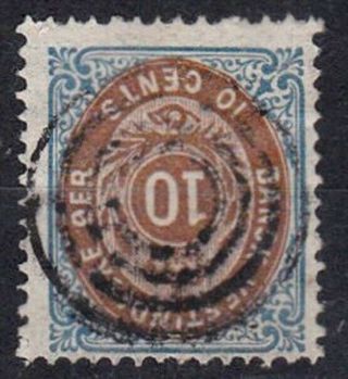 Danish West Indies 1874 - 1902 10 Cent Sg 25 Frame Inv High Cat