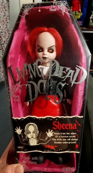 Living Dead Dolls Sheena Series 3 Immaculate Cond & Complete Tied To Coffin
