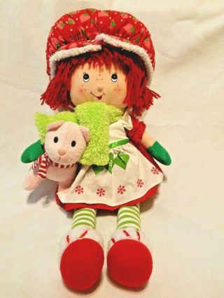 Madame Alexander Strawberry Shortcake Plush Stuffed Doll Scarf Custard Christmas