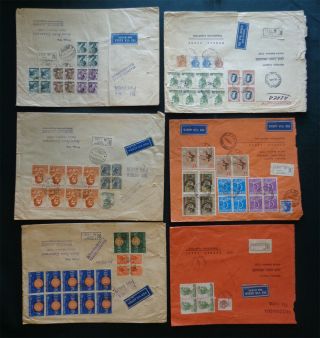 Italia Italy To Argentina 1960 - 1978 Registered 6 Cover Lot Busta