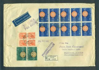 Italia Italy to Argentina 1960 - 1978 Registered 6 Cover Lot Busta 2