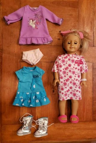 American Girl Truly Me Or Just Like Me Doll Blonde,  Blue Eyes With Accessories