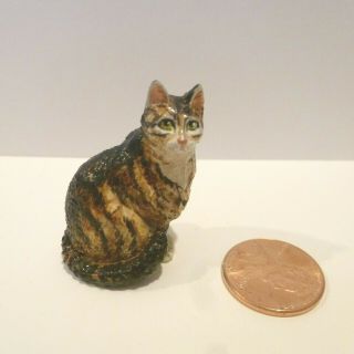 Miniature Cat Signed Valerie Casson