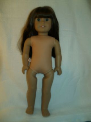 American Girl Doll,  18 ",  Gently,  Naked/as Is,  Med Brown Hair/hazel Eyes