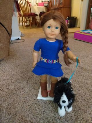 American Girl Saige Copeland 2013 Girl Of The Year 18 " Doll Brown Hair Blue Eyes