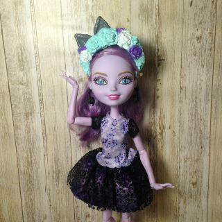 Ever After High Doll: Kitty Cheshire Doll 1st Edition Articulated Purple Girl