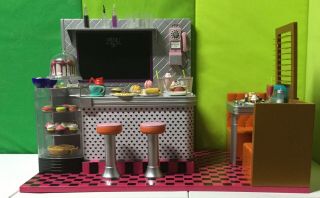 Our Generation Dolls Bite to Eat Retro Diner and Accessory Kit for 18 