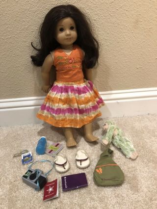 American Girl Doll Jess With Accessories And Kayak 18 Inches