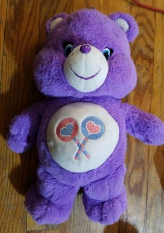 2014 Just Play Care Bear Lollipop Plush 13 " Purple Doll Toy Stuffed