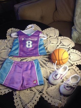 American Girl Basketball Outfit And Hanger.