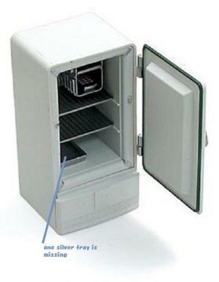 bandai Dollhouse Miniature Refrigerator Set 2