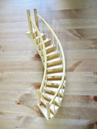 Spiral Staircase Classic Wood Dollhouse Miniature / Simple Design