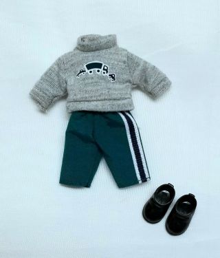 Kelly Tommy Doll Clothes Fashion Avenue Gray Sweatshirt Teal Pants Shoes Mattel