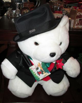 2000 Mr.  Santa - Bear Groom Christmas Bear Dayton Marshall Fields Top Hat Tux Euc