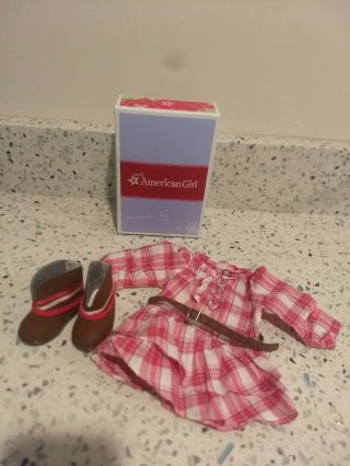 American Girl Doll Western Plaid Outfit Euc.  Dress Boots