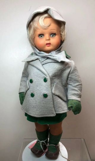 13” Vintage Furga Blonde Little Boy Italian Doll 1960’s Hard Plastic Sa
