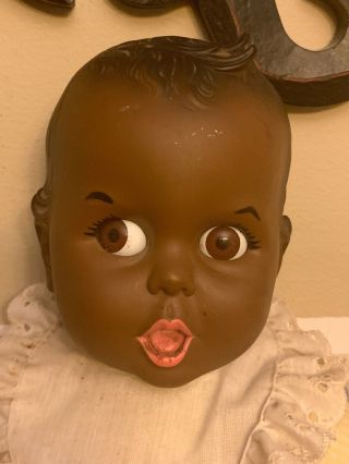 Gerber 17 " Baby Doll Aa Flirty Eyes African American 1979 Tag Adorable Playmate