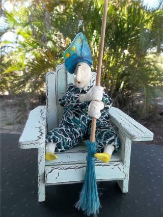 Poupee Millet Doll W/ Broom By Pablo Signed 8 " France Xlnt
