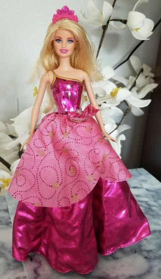 Barbie Princess Charm School Princess 2 - In - 1 Doll Blonde Crystal Dress