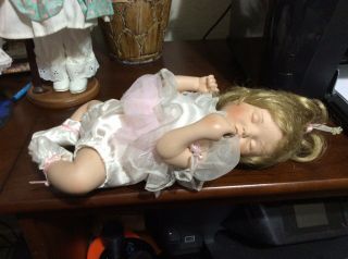 Ashton Drake Cute Porcelain Girl Sleeping Doll