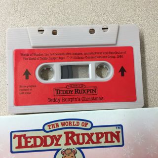 Teddy Ruxpin Teddy Ruxpin ' s Christmas Book and Tape VG Cond.  AR85 3
