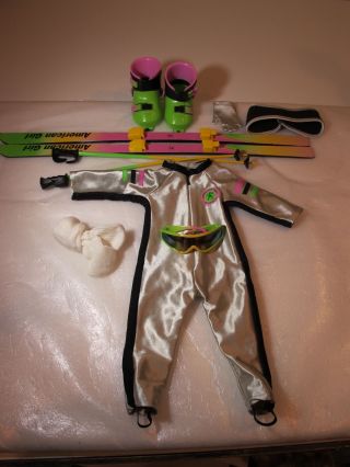 Retired Pleasant Co.  American Girl Doll - Downhill Ski Outfit And Gear